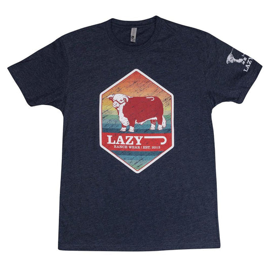 LAZY J RANCH NAVY RAIN HEREFORD SS TEE