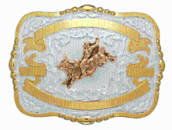 38474 | CRUMRINE MEDIUM BULL RIDER TROPHY BUCKLE