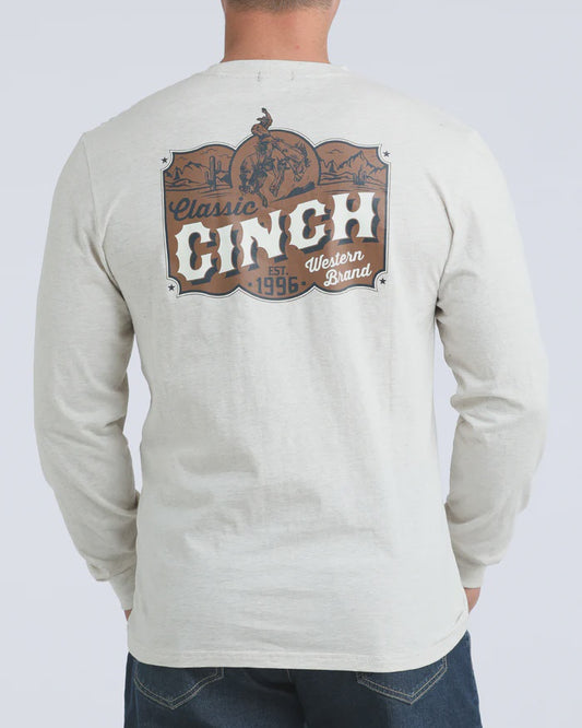 **FINAL SALE** MTK1721022 MENS CINCH TEE - CREAM - LS - 12-25