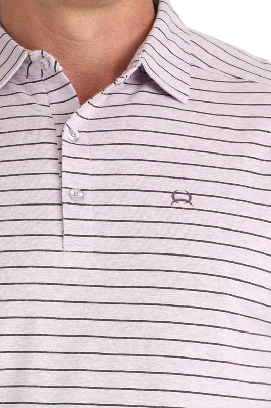 MTK1865041 | CINCH MEN'S LILAC STRIPE ARENAFLEX POLO