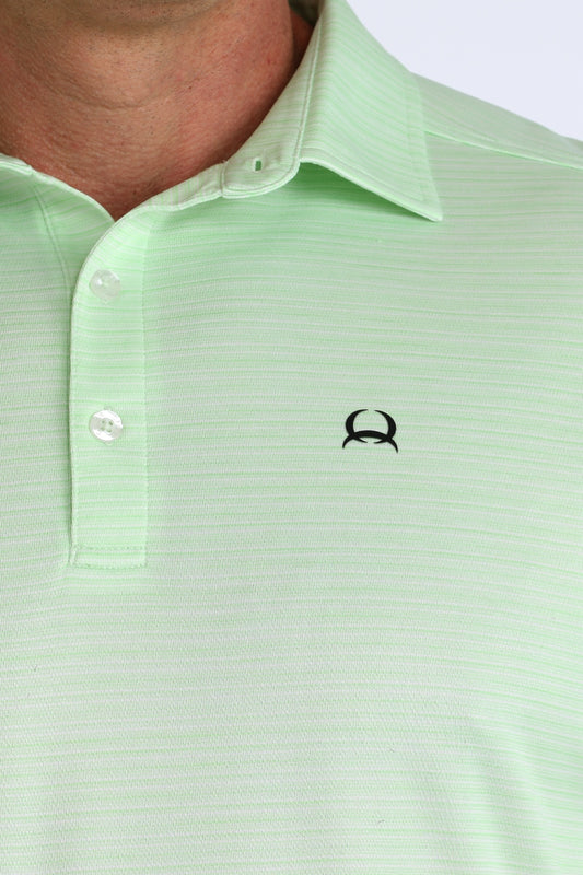 MTK1865042 | CINCH MEN'S SOLID GREEN ARENAFLEX POLO