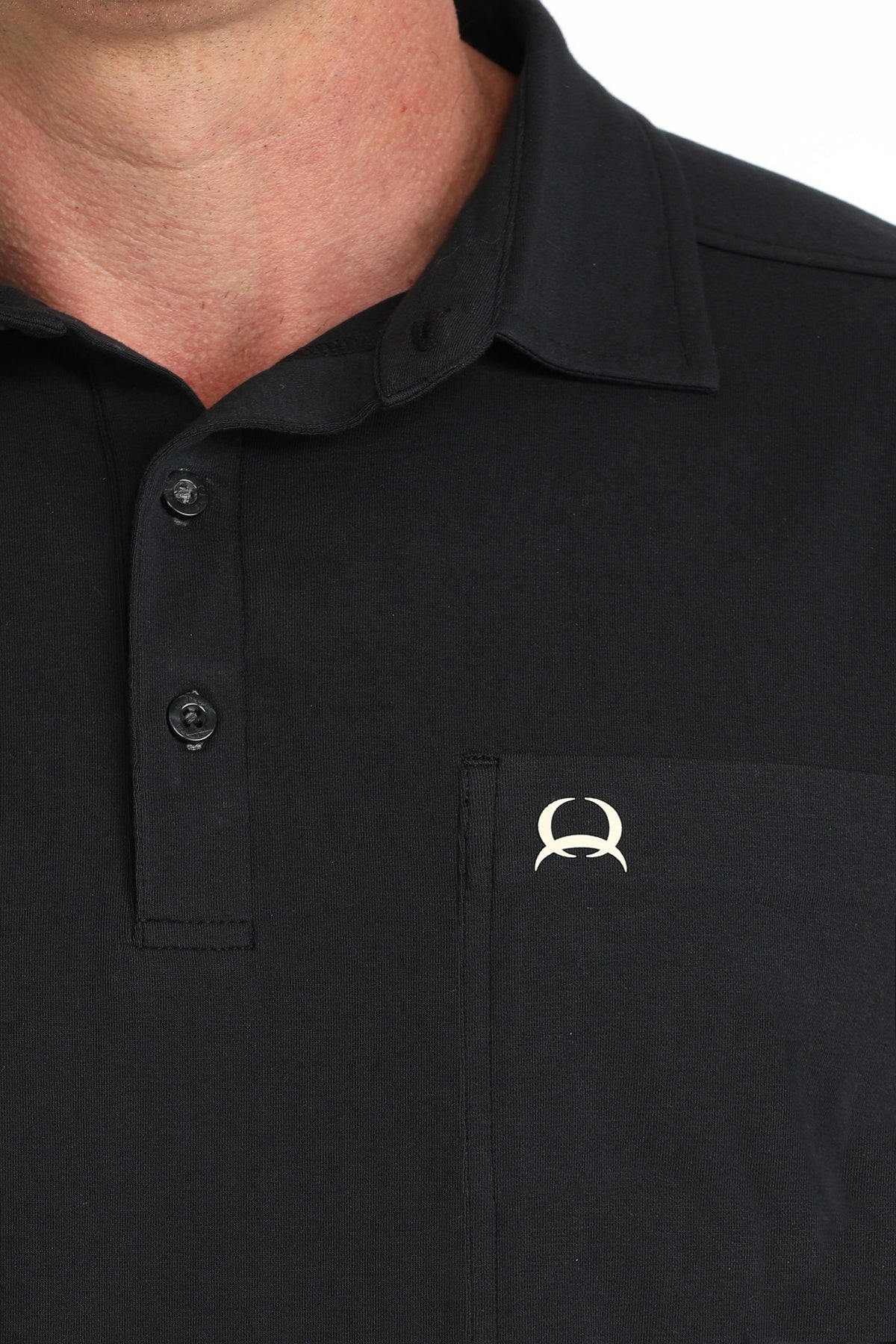 MTK1874003 | CINCH MEN'S SOLID BLACK ARENAFLEX POLO