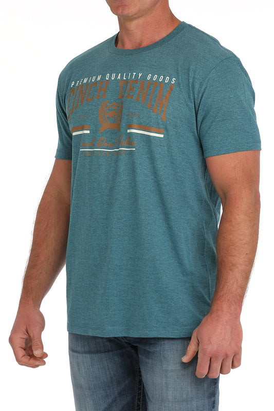 MTT1690676/MEN'S TEAL CINCH DENIM S/S T-SHIRT