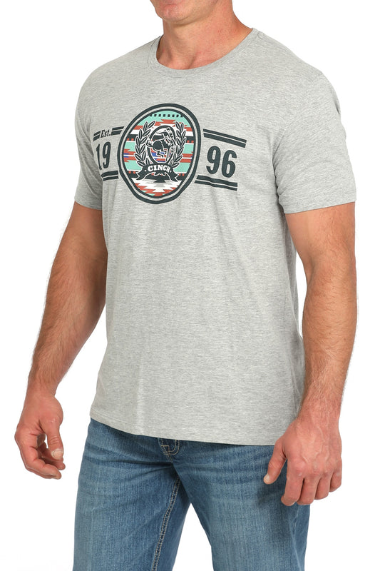 MTT1690683 | CINCH MENS GREY AZTEC 1996 SS TEE