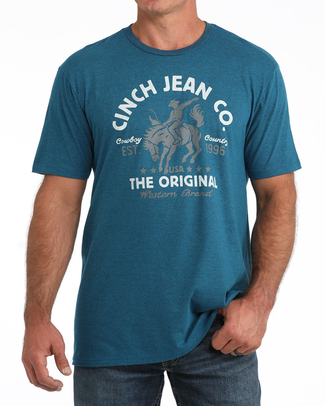 MTT1690750 | CINCH MENS S/S BLUE BRONC RIDER TEE