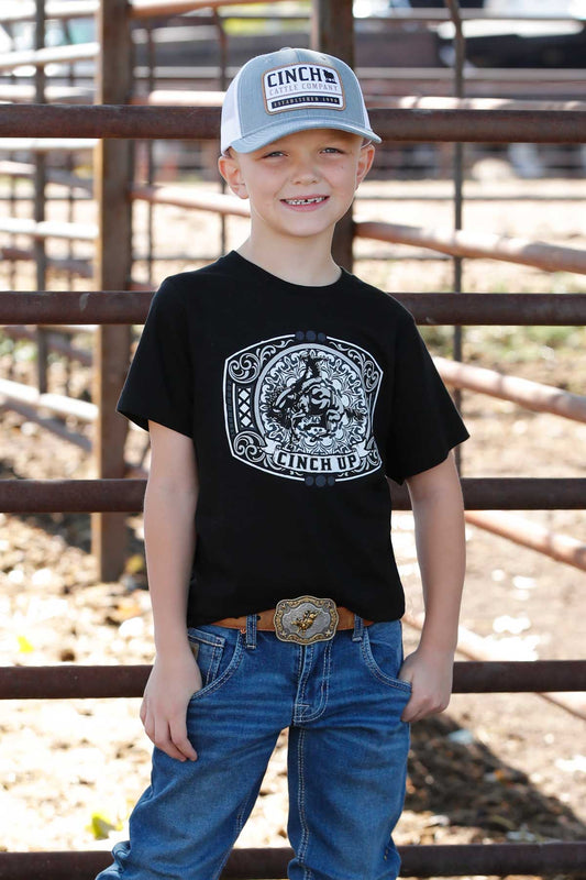 MTT7670170 | CINCH BOY'S BLACK BUCKING S/S T-SHIRT