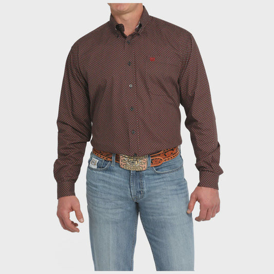 MTW1105837 | MENS CINCH BLACK/RED LS BD