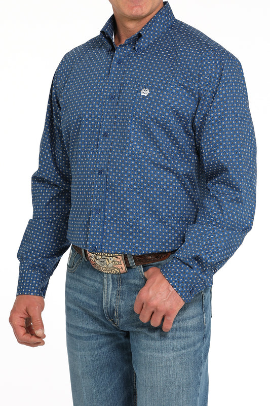 MTW1105926 | CINCH MENS PRINT ROYAL BLUE LS BD SHIRT