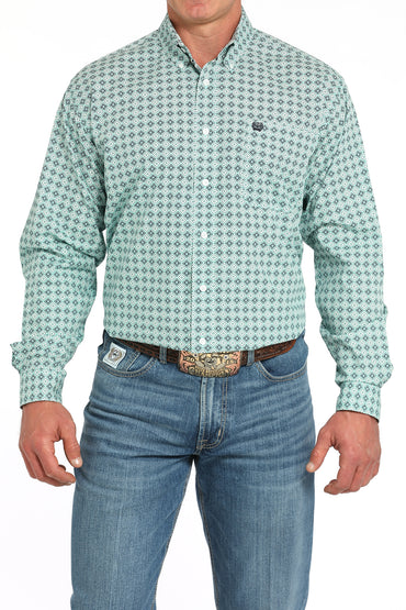 MTW1105930 | CINCH MENS CLASSIC FIT TURQUOISE LS BD SHIRT
