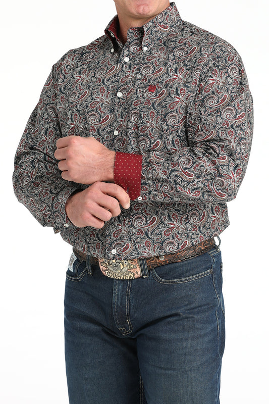 MTW1106023 | CINCH MEN'S PAISLEY CLASSIC FIT LS SHIRT - NAVY MULTI