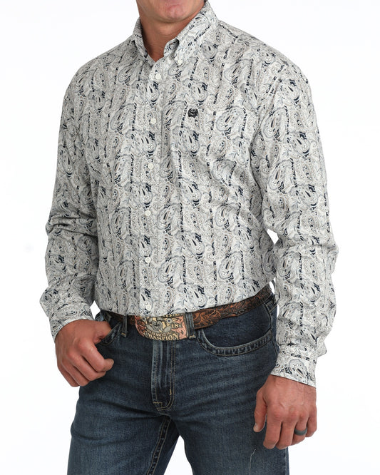 MTW1106154 | CINCH MEN'S CREAM PAISLEY L/S SHIRT