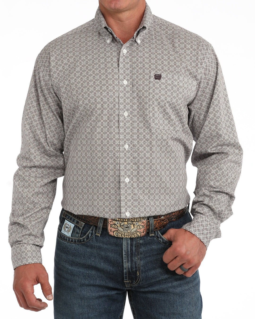 MTW1106161 | CINCH WHITE L/S MEN'S SHIRT