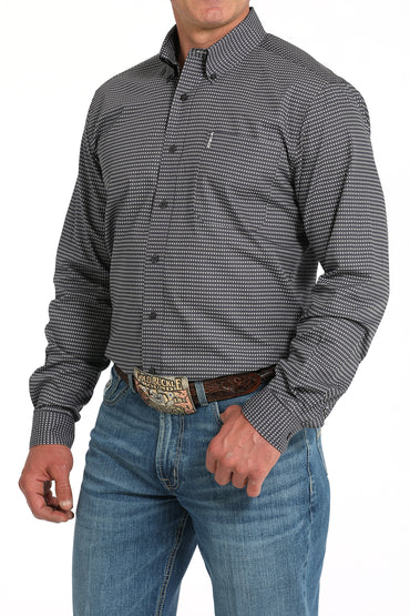 MTW1347130 | CINCH MEN'S GREY GEO MODERN FIT LS SHIRT