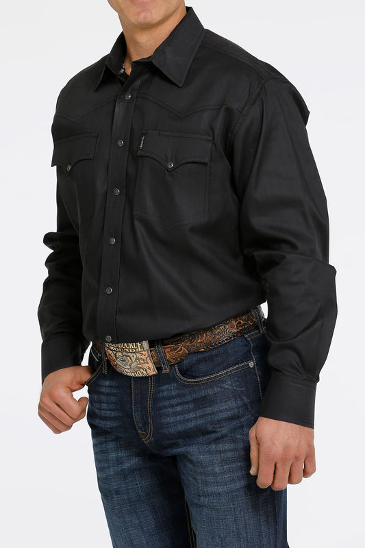 MTW1681003 | CINCH MENS SOLID BLACK PEARL SNAP BD SHIRT