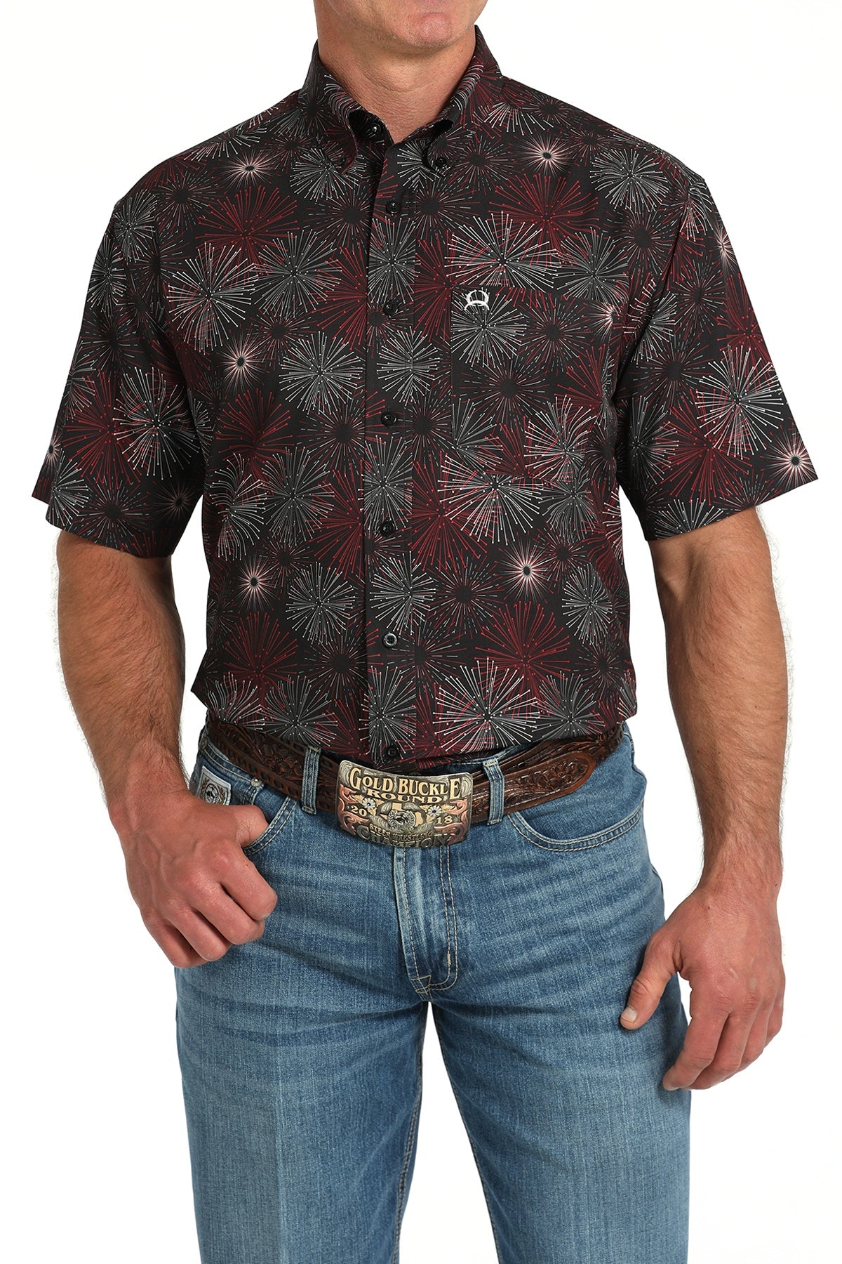 MTW1704156 | CINCH MENS FIREWORK SS BD SHIRT