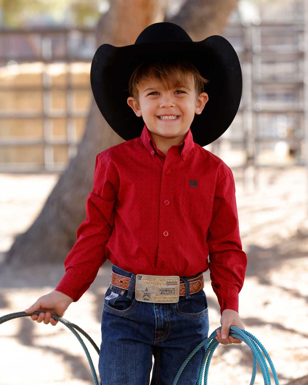 MTW7061435 | CINCH TODDLER RED PRINT L/S BUTTON UP