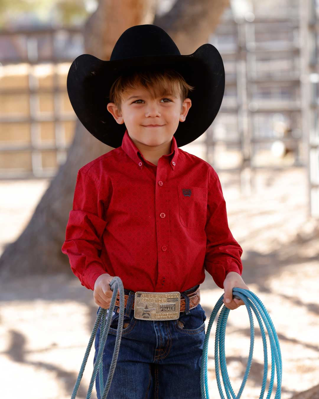 MTW7062435 | CINCH INFANT RED PRINT L/S BUTTON UP