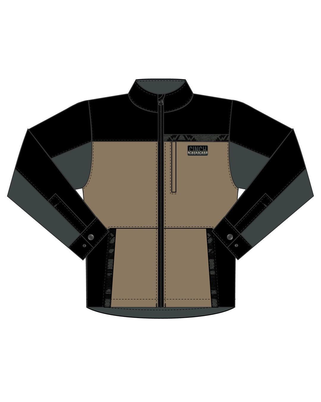 MWJ1947001 | CINCH MENS COLOR BLOCKED BONDED JACKET - TAN