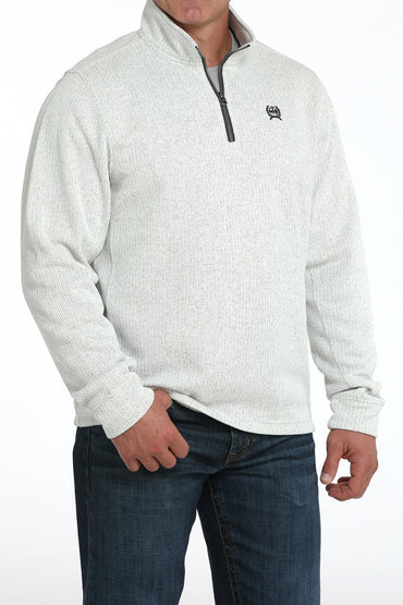 MWK1080018 | CINCH MEN'S GRAY 1/4 ZIPUP PULLOVER SWEATER
