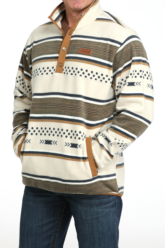 MWK1514026 | CINCH MEN'S CREAM POLAR FLEECE PULLOVER SWEATER