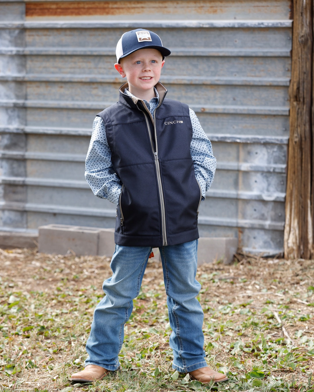 MWV5160005 | CINCH BOY'S NAVY BONDED VEST
