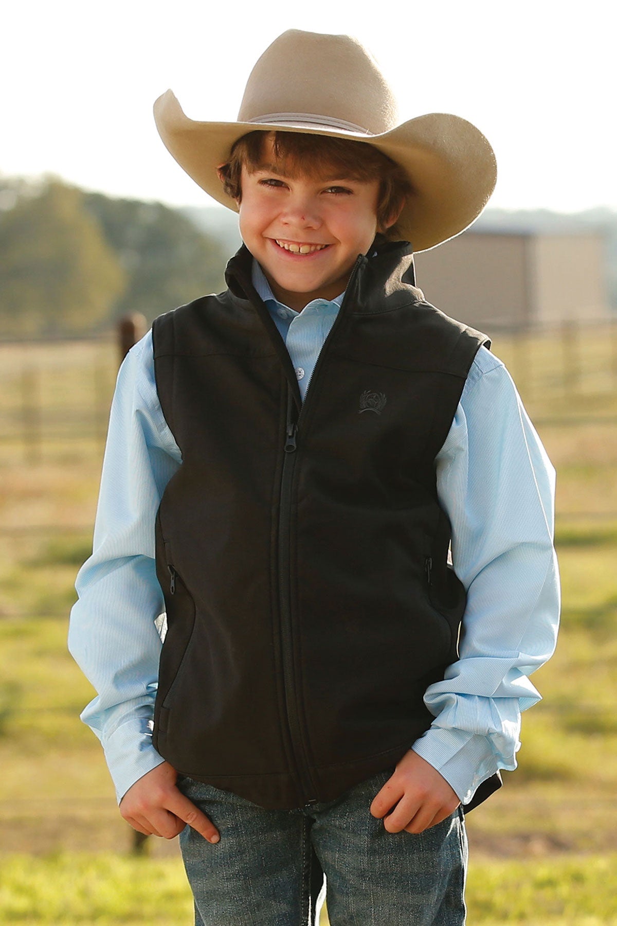 MWV7520002 | CINCH BOY'S BLACK BONDED VEST