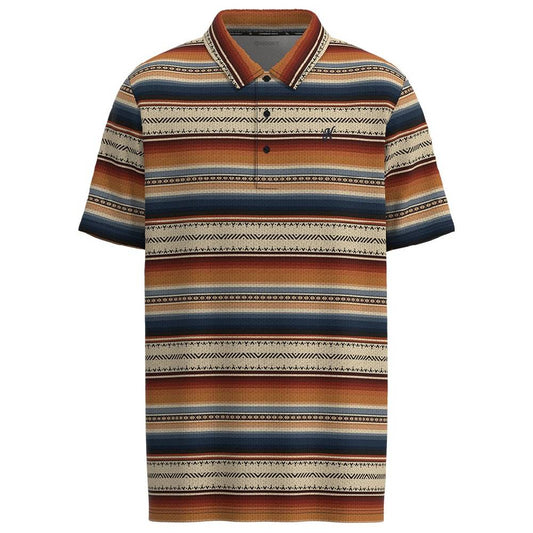 HP034SP/ HOOEY MEN'S THE WEEKENDER MULTI-COLOR ALL OVER SERAPE POLO