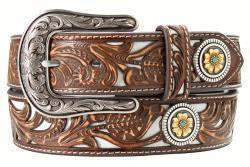 N320007702 | NOCONA WOMENS FLORAL WHITE UNDERLAY BELT