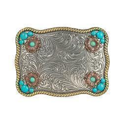 37929 | BLAZIN ROXX FLORAL TURQUOISE BUCKLE