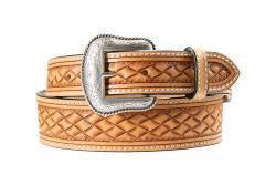 N210010048 | NOCONA TAN BASKET WEAVE BELT