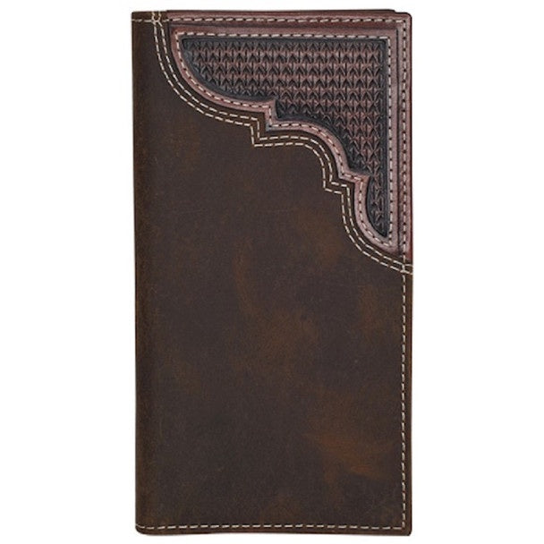 23205767W3 | JUSTIN CORNER BASKET WEAVE RODEO WALLET