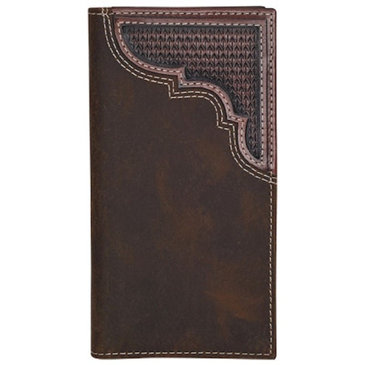 23205767W3 | JUSTIN CORNER BASKET WEAVE RODEO WALLET