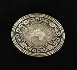 37711 | OVAL ROPE EDGE HORSEHEAD BUCKLE