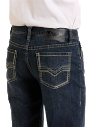 BMHPD06700/ROCK&ROLL MEN’S RAISED PISTOL DARK VINTAGE STACK JEANS