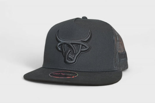 LOST CALF BLACK/BLACK CUERVO FLATCAP