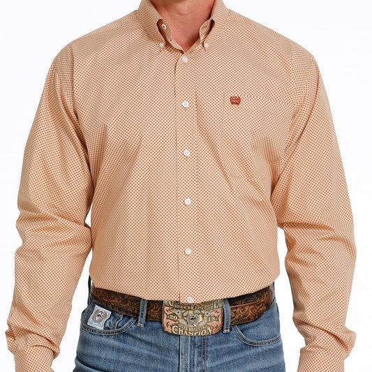MTW1105614 | CINCH MENS KHAKI WHITE LS BD