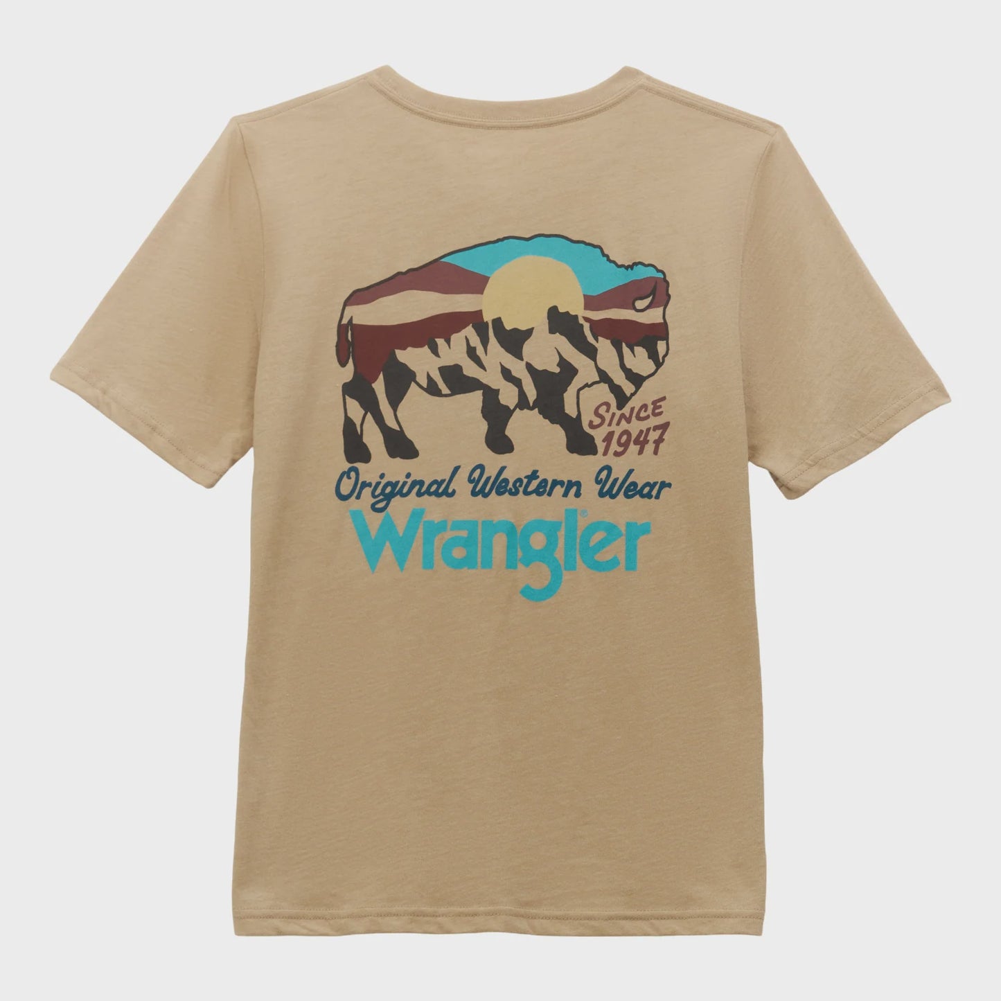 **FINAL SALE**112354202 | BOY'S WRANGLER KHAKI BISON SS TEE