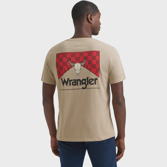 112375727 | WRANGLER MEN'S TRENCH COAT HEATHER LONGHORN LOGO S/S T-SHIRT