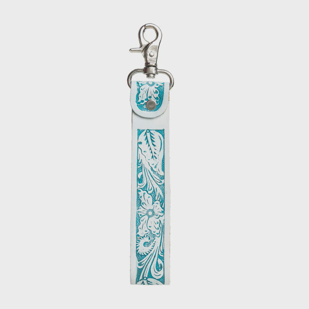 S-10836 | MYRA TAMPICO TRAILS KEY FOB - TURQUOISE & WHITE