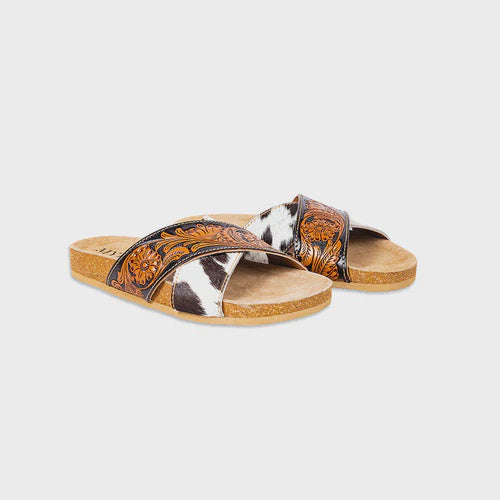 S-9665 | MYRA WOMEN'S NEVADA HAND-TOOLED SANDALS