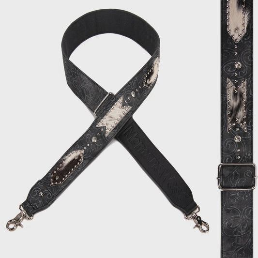 PST-2009BK | MONTANA WEST TOOLED COWHIDE STRAP