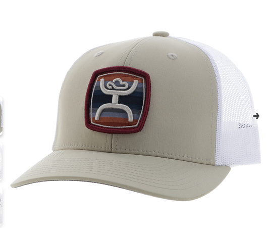 2524T-TNWH/ HOOEY TAN/WHITE ZENITH SERAPE TRUCKER CAP
