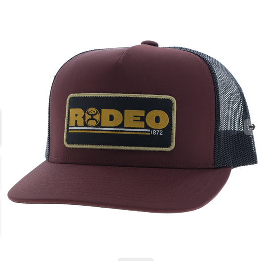 2553T-MABK/ HOOEY MAROON/BLACK RODEO TRUCKER CAP