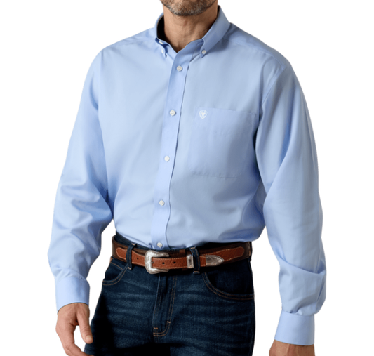 10020329 | ARIAT MEN'S LIGHT BLUE WF CLASSIC FIT LS SHIRT