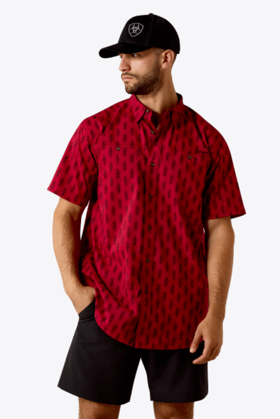 10073438 | ARIAT MEN'S 360 AIRFLOW CLASSIC FIT S/S SHIRT - RIO RED