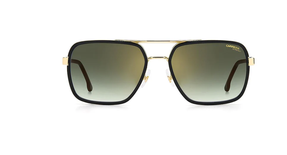 256/S | CARRERA RECTANGULAR GRADIENT FRAME SUNGLASSES - BLACK GOLD SHADED