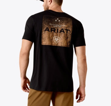 10071159 | ARIAT MEN'S BOOT LEATHER PATCH CLASSIC FIT SS T-SHIRT - BLACK