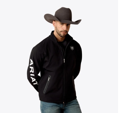10019279 | ARIAT MEN'S BLACK NEW TEAM SOFTSHELL JACKET