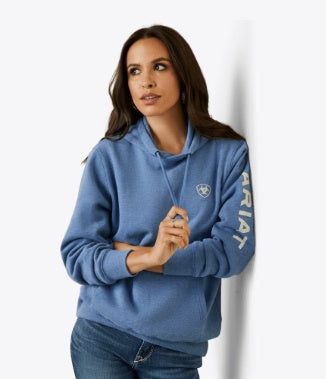 **FINAL SALE**10040814 | ARIAT WOMEN'S BLUE HEATHER LOGO HOOD
