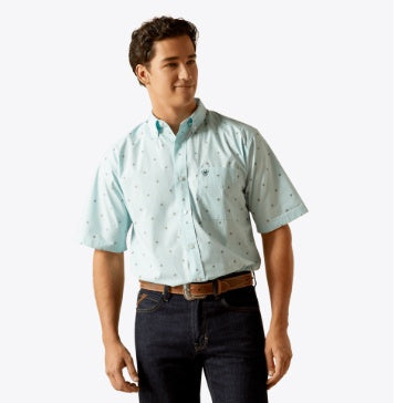 10051509 | ARIAT MEN’S ROYCE CLASSIC FIT S/S SHIRT - BLUE